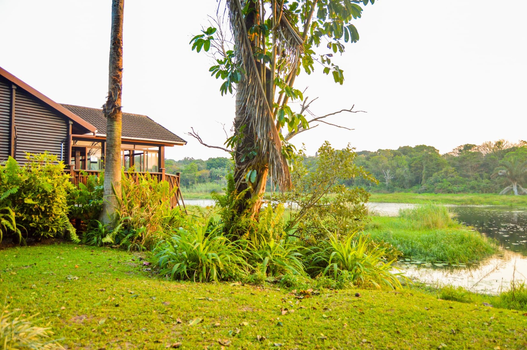 Chalet beside the lake at Imvubu Lodge